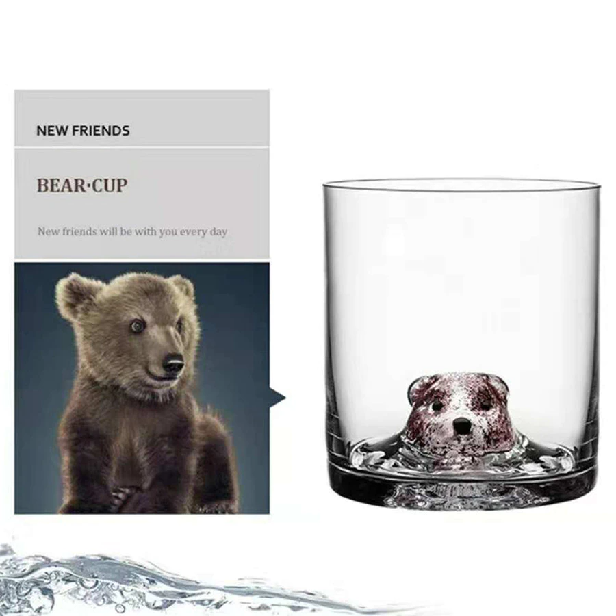 Sikunuo | 3D Animal Ultra Clear Unique Wine Glass