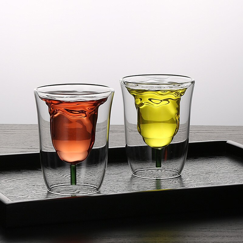 Sikunuo | Flower Pattern Double-Layer Glass