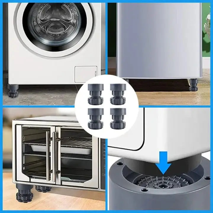 Sikunuo | 4-piece Washing Machine Stand Set – Adjustable Feet