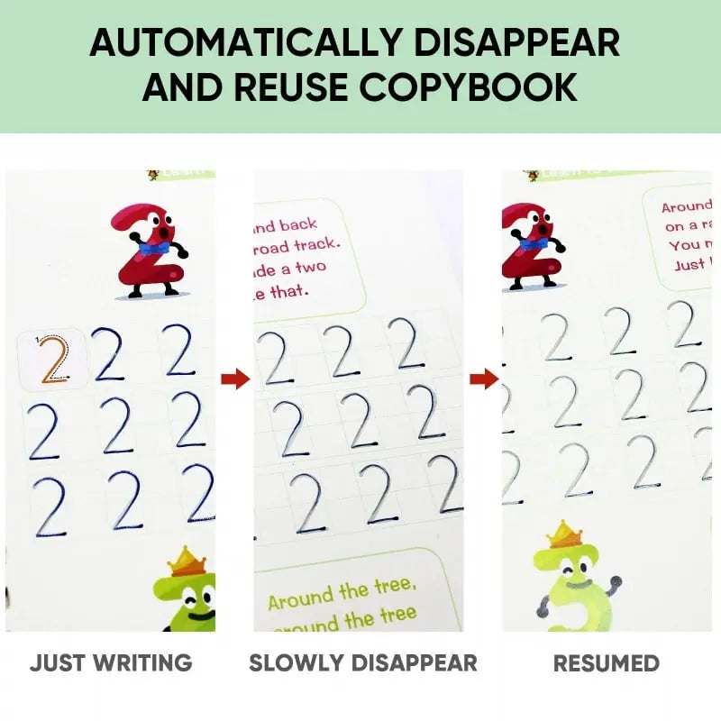 Sikunuo | 4-piece Reusable Learning Booklet Set for Children