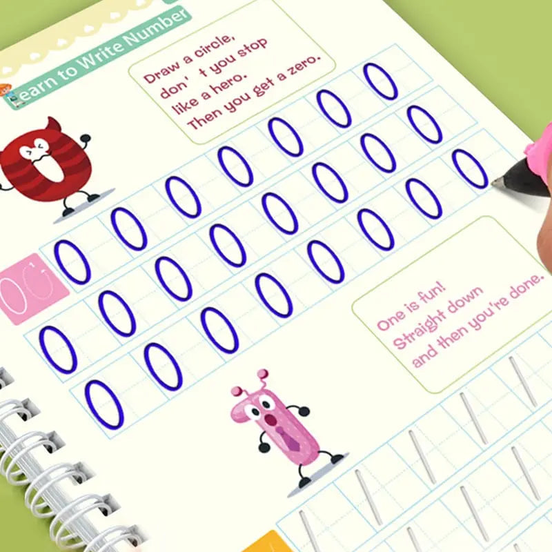 Sikunuo | 4-piece Reusable Learning Booklet Set for Children