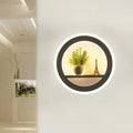 Sikunuo | Metal White Wall Lamp Circular 1 Head LED Industrial Wall Light Fixture