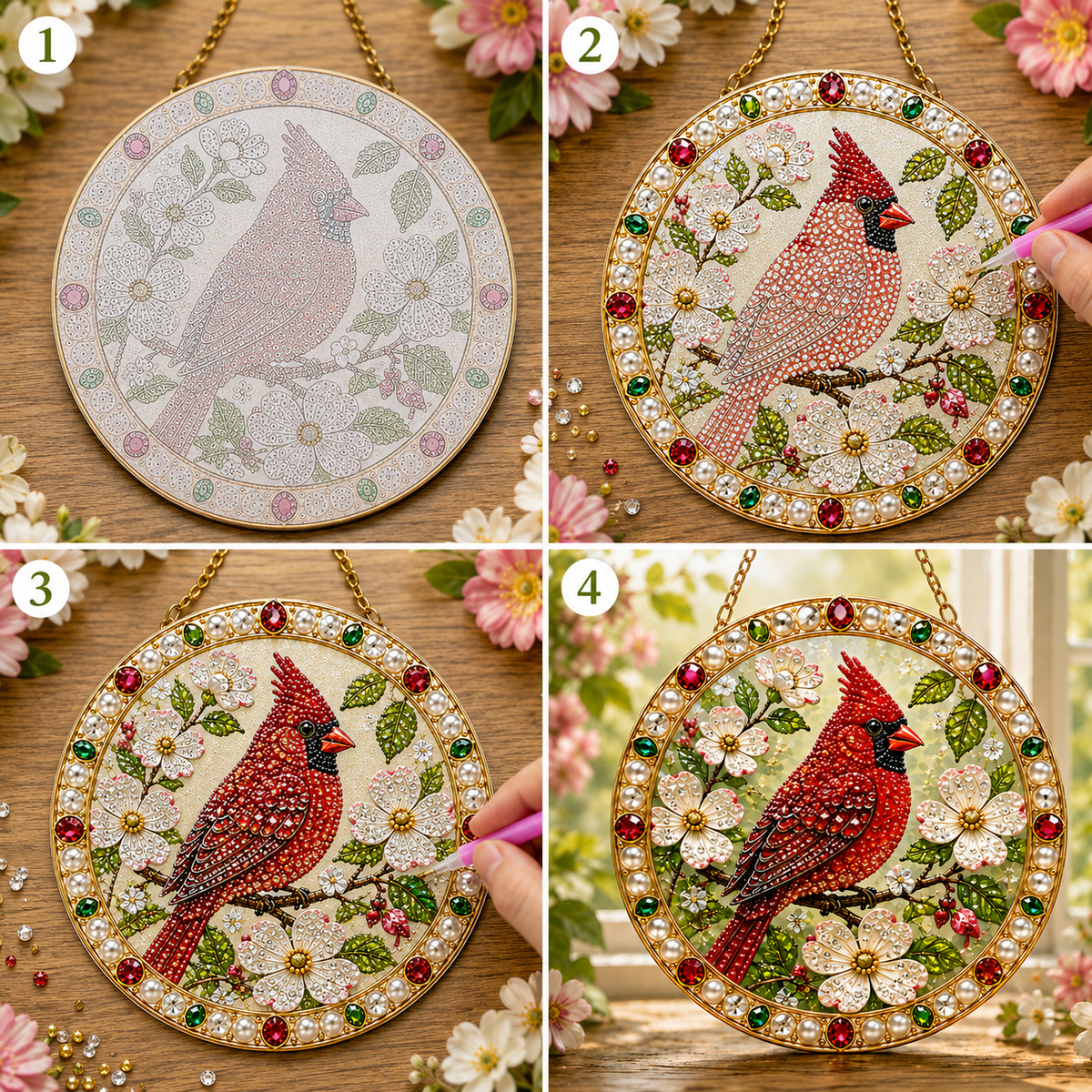 DIY Jeweled Garden Blessings Hanging Decor Kit