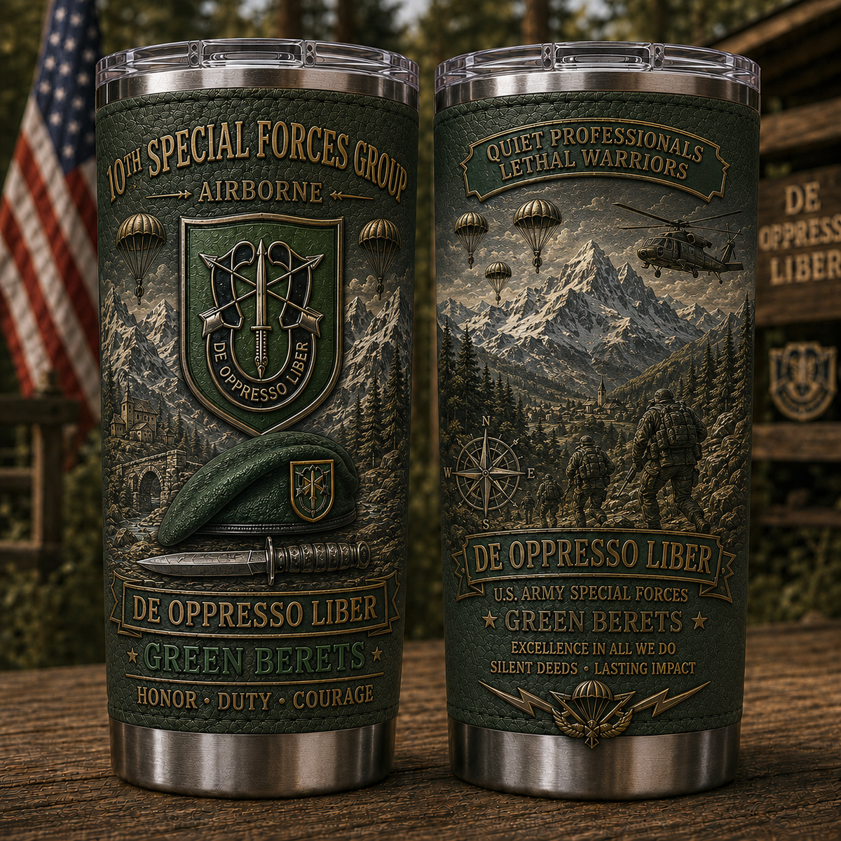 U.S. Army Special Forces Group Insulated Travel Tumbler Collection