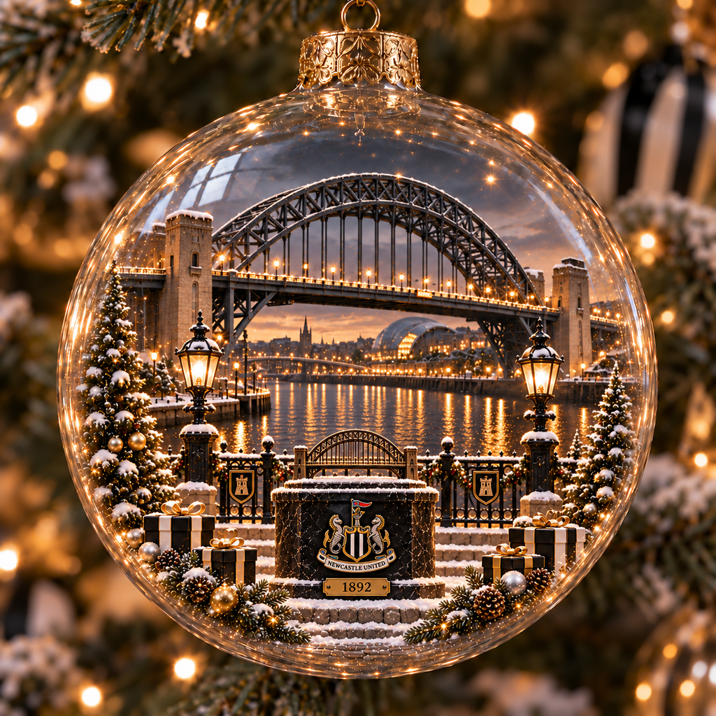 Howay the Lads Light-Up Football Heritage Ornament