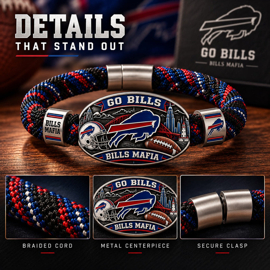 Buffalo Football Heritage Braided Bracelet