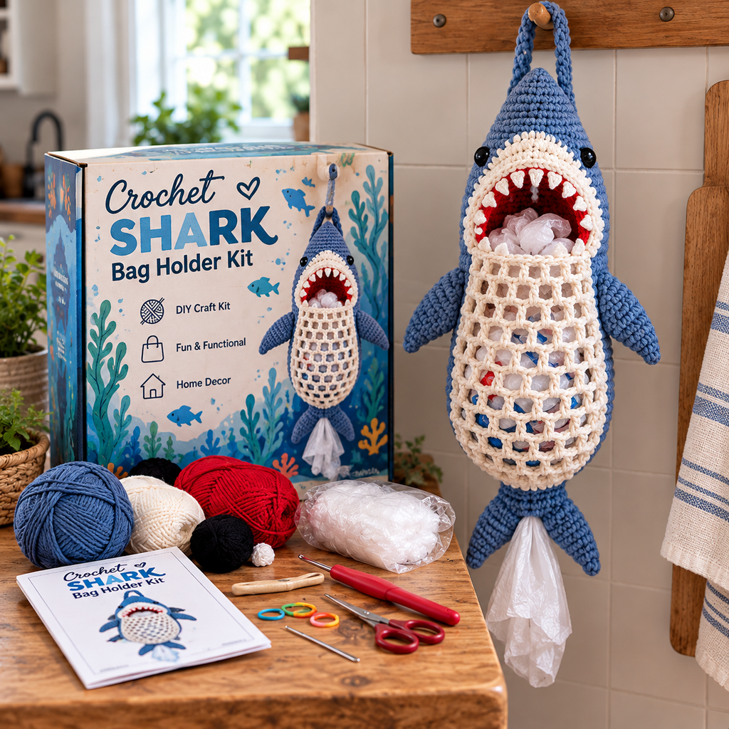 DIY Crochet Animal Bag Holder – Grocery Bag Dispenser Kit