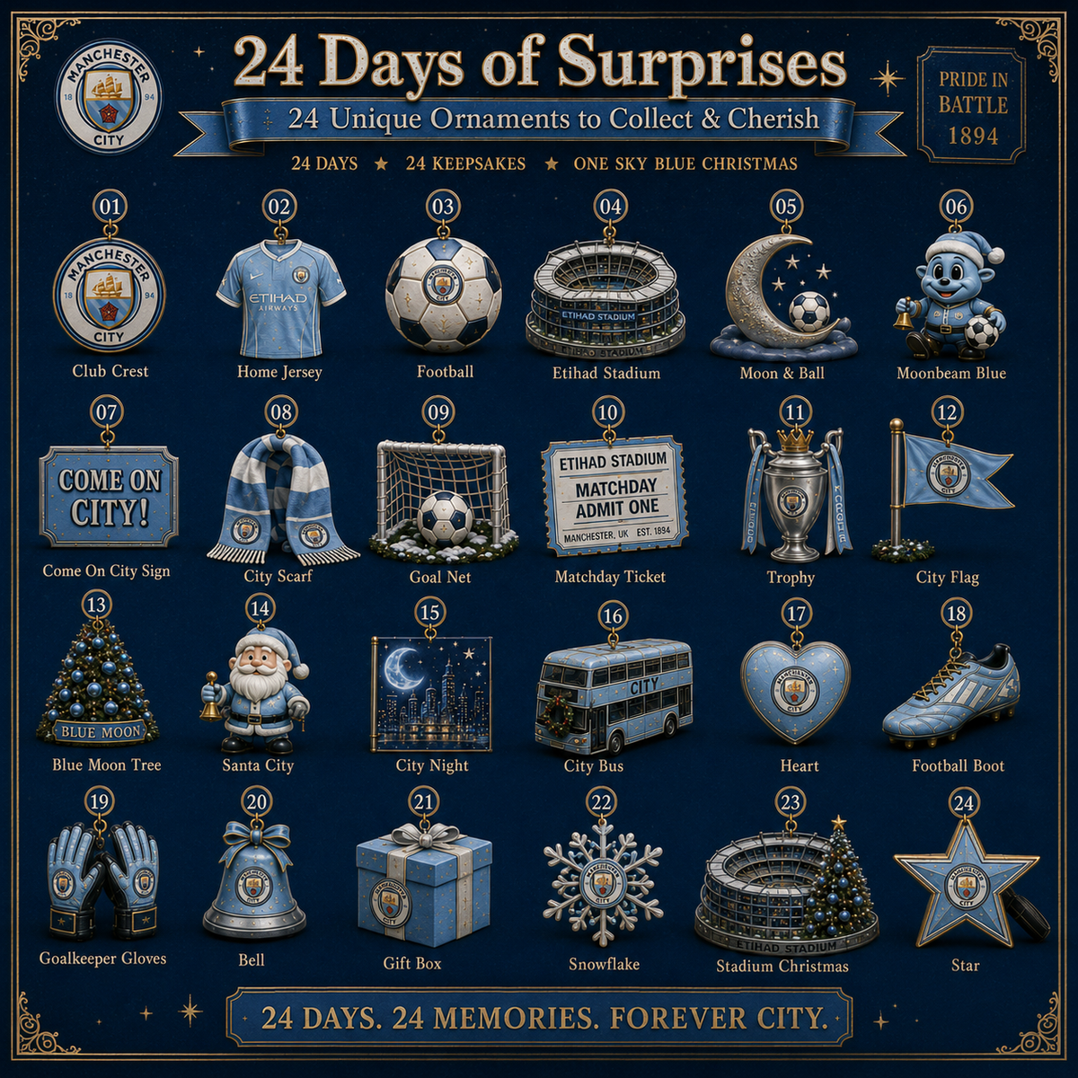 Blue Moon Football Christmas Advent Calendar