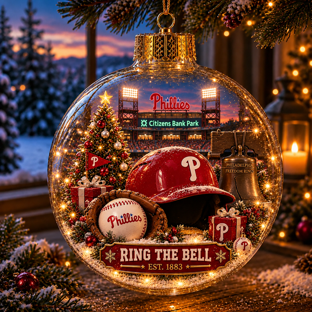 Bring the Ballpark Home — Light-Up Baseball Christmas Ornament