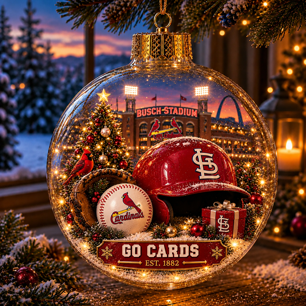 Bring the Ballpark Home — Light-Up Baseball Christmas Ornament