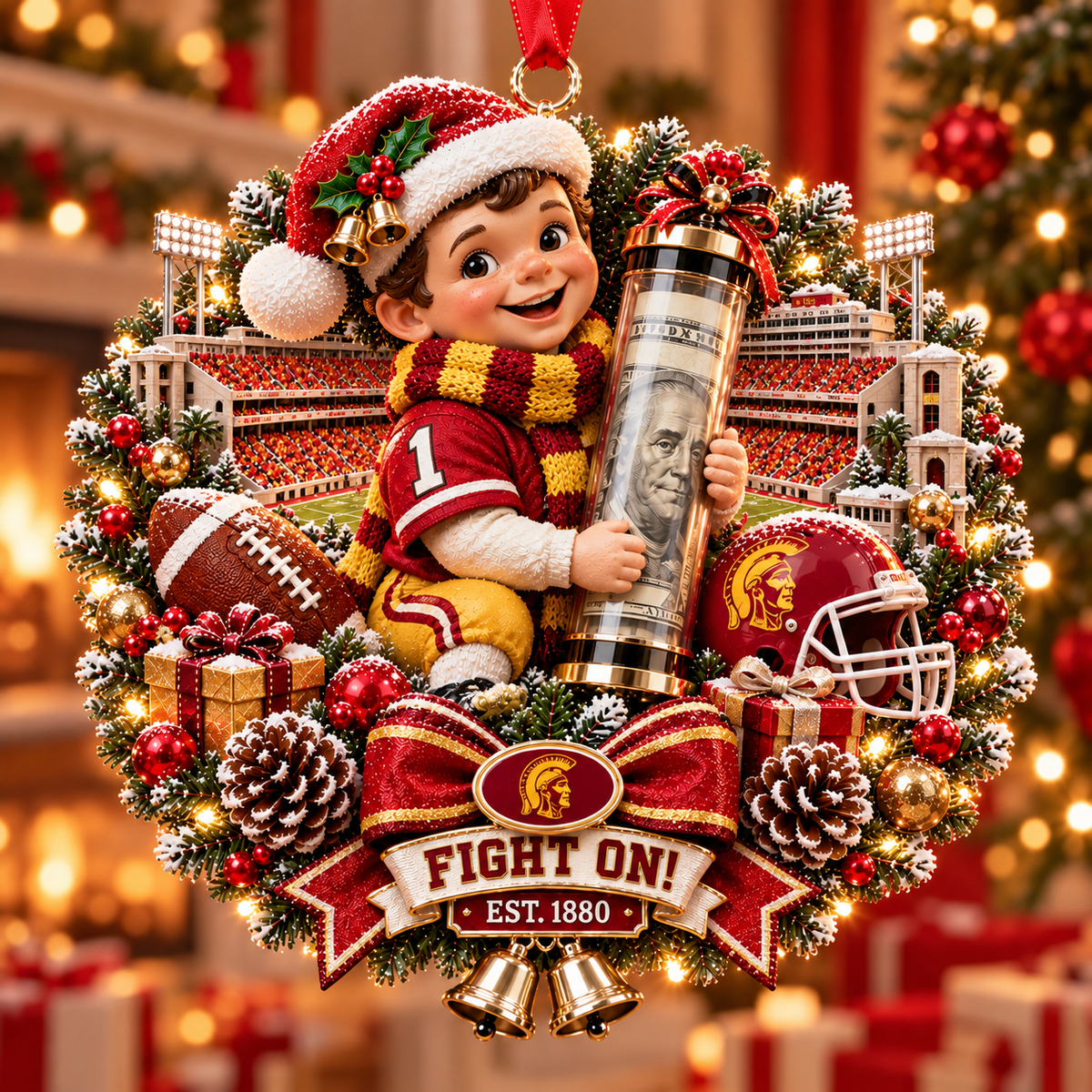 College Football Money Surprise Ornament