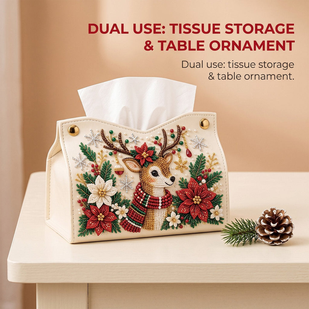 DIY Christmas Diamond Painting Tissue Box