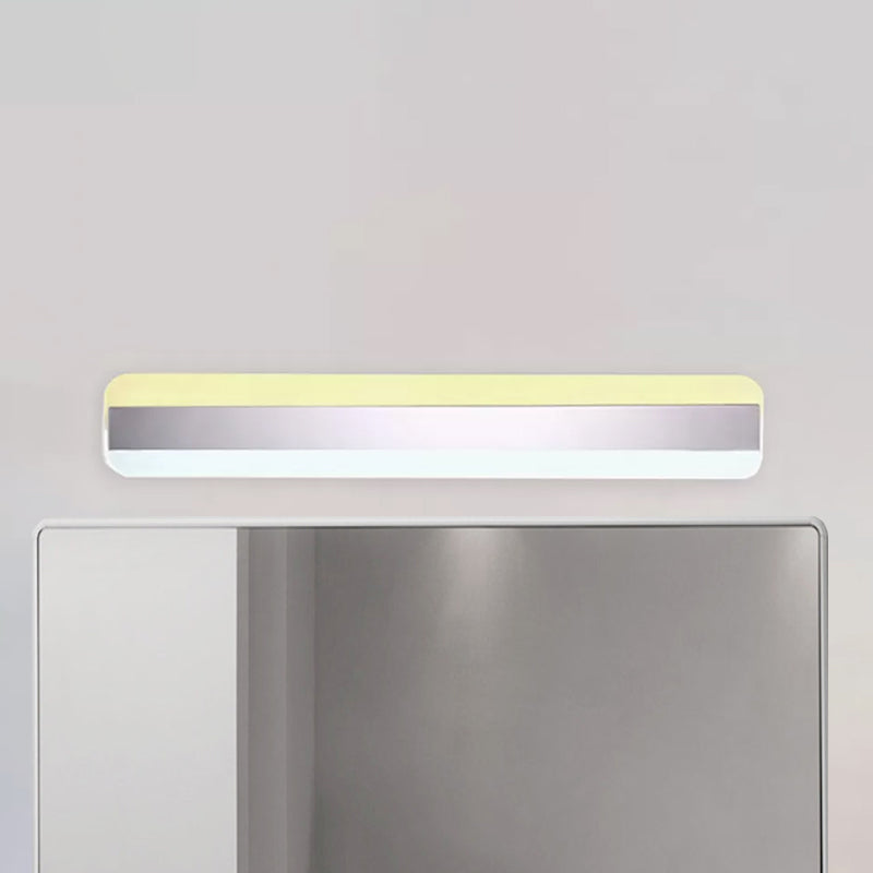 Sikunuo | 31.5"/39"/47" Width linear makeup mirror light modern acrylic LED bathroom light above the mirror with reflector