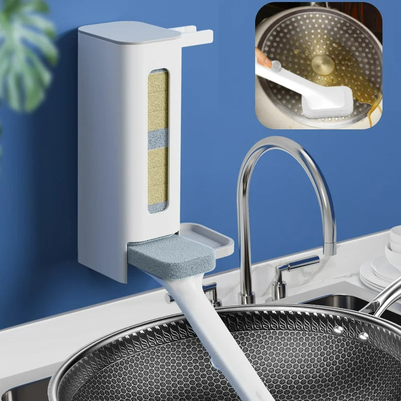 Sikunuo | Long Handle Disposable Kitchen Cleaning Brush Kit