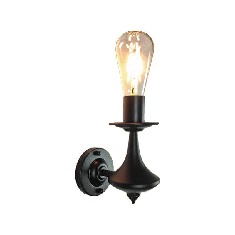 Sikunuo | Metal Exposed Bulb Wall Lighting Industrial 1/2 Light Dining Room Wall Lamp Fixture