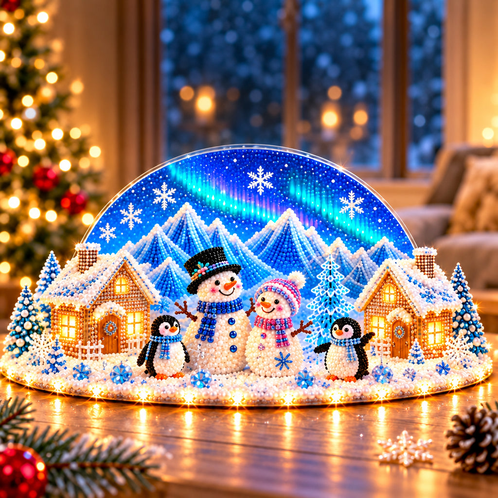 Beginner-Friendly DIY Winter Village Diamond Art Kit