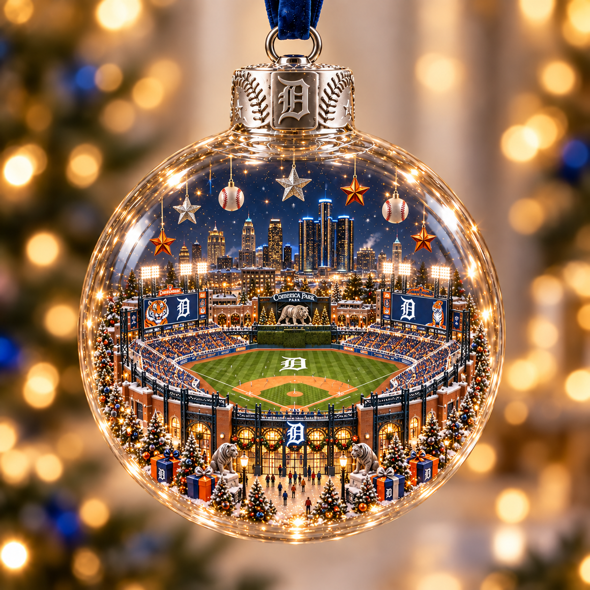 Light-Up Baseball Stadium Christmas Ornament – Holiday Keepsake