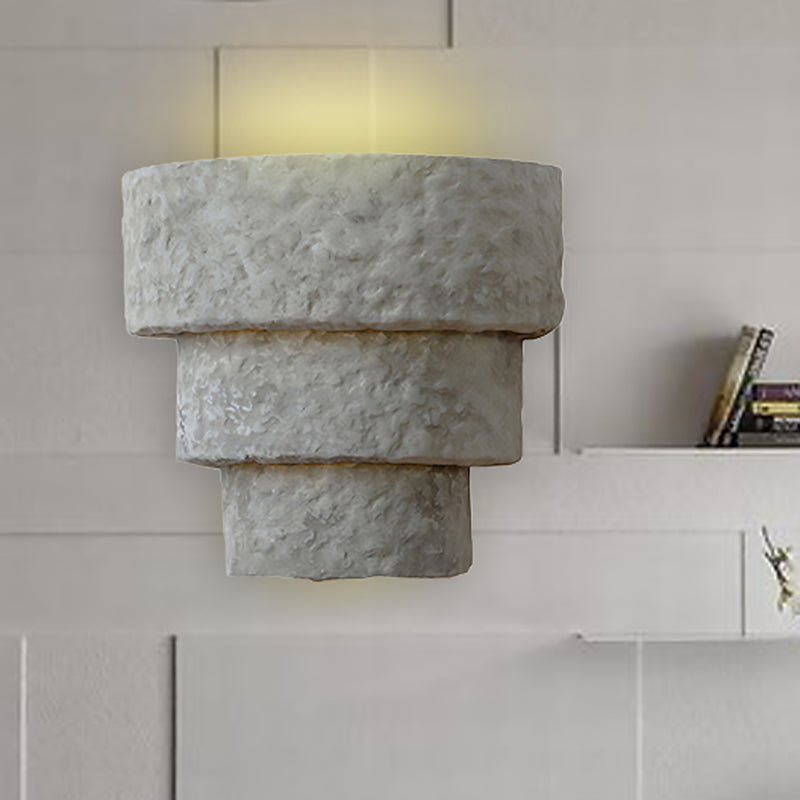 Sikunuo | Cement Bowl/Cylinder Shade Wall Lighting Modern Style 1 Light Bathroom Wall Light Fixture in Gray