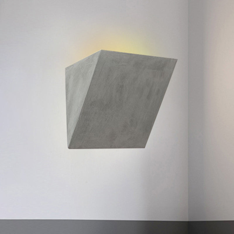 Sikunuo | Cement Bowl/Cylinder Shade Wall Lighting Modern Style 1 Light Bathroom Wall Light Fixture in Gray