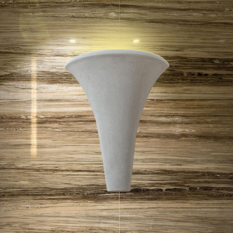 Sikunuo | Cement Bowl/Cylinder Shade Wall Lighting Modern Style 1 Light Bathroom Wall Light Fixture in Gray