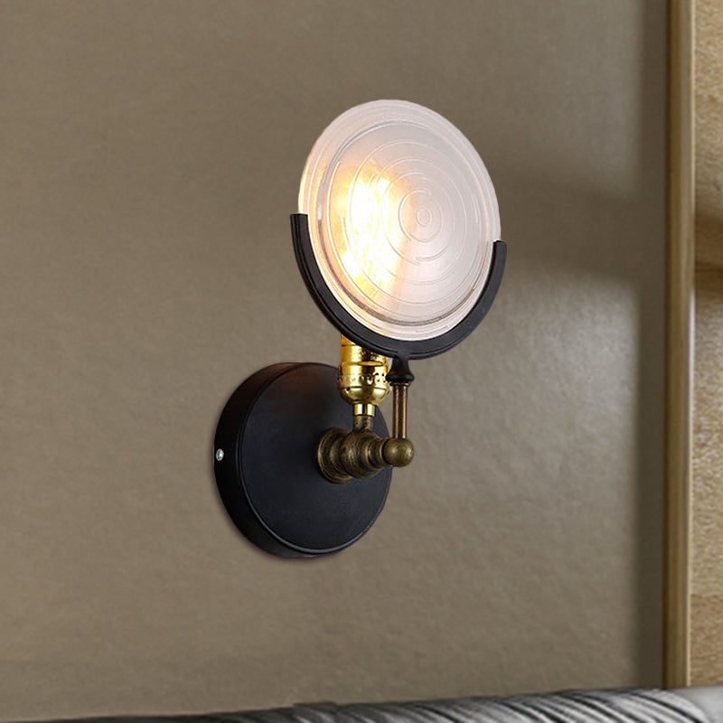 Sikunuo | 1 Light Wall Mounted Light with Clear Glass Plate Postmodern Wall Lighting for the Kitchen