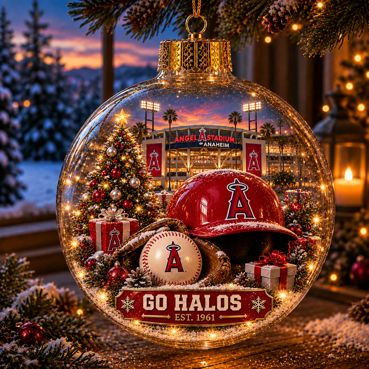 Bring the Ballpark Home — Light-Up Baseball Christmas Ornament