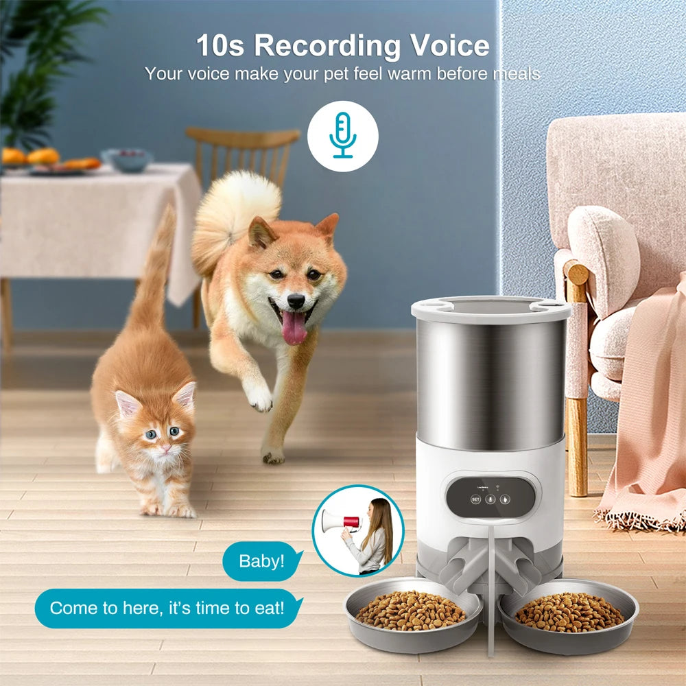 Sikunuo | 2-Way Splitter Automatic Smart Pet Feeding Station