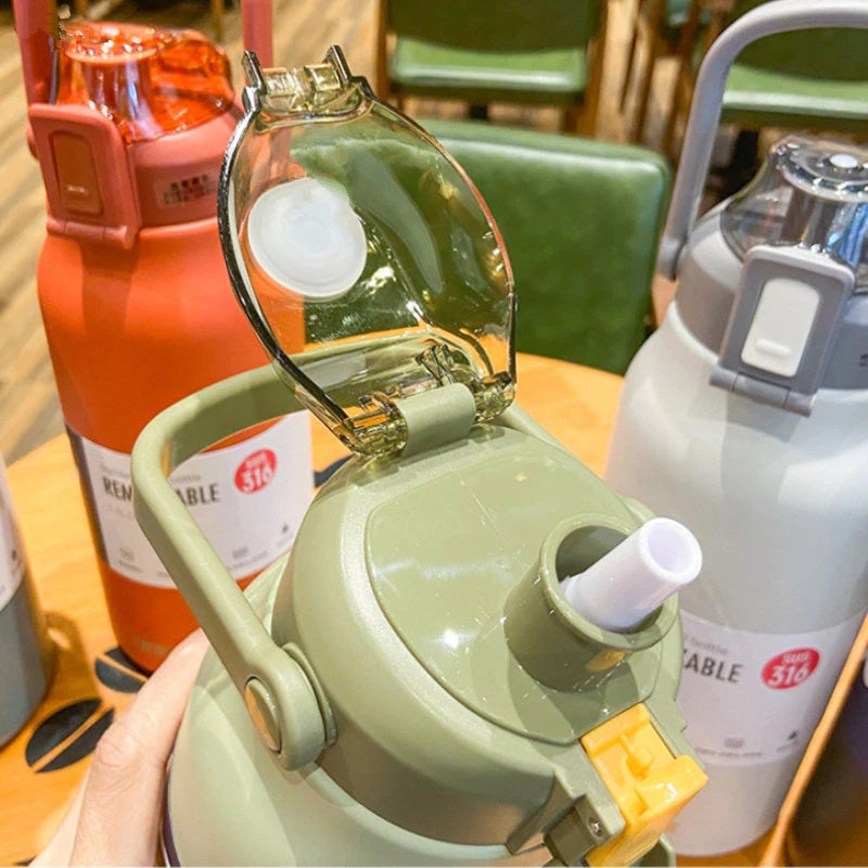 Sikunuo | Stainless Steel Built-in Straw Camping Thermos