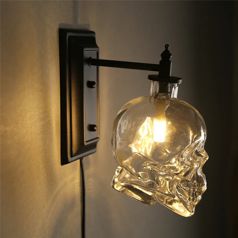 Sikunuo | Gothic Skull Bottle Retro Wall Lamp