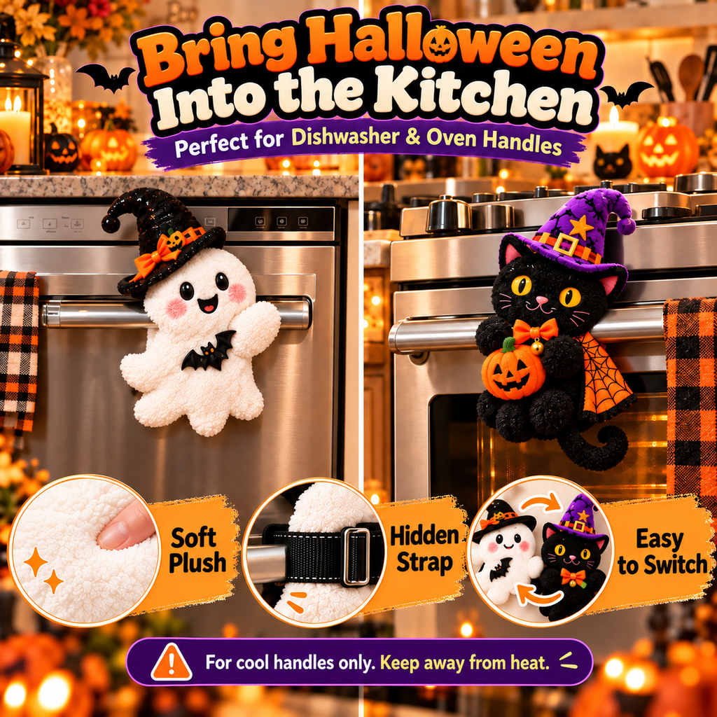 Halloween Handle Huggers – Plush Fridge & Rail Decor