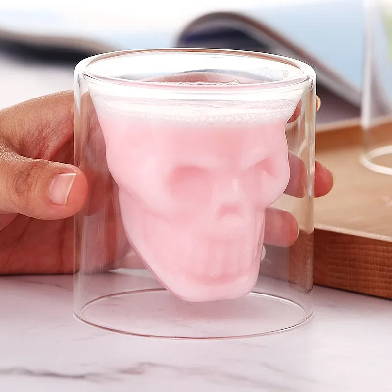 Sikunuo | 3D Skull Head Double Drinking Glass