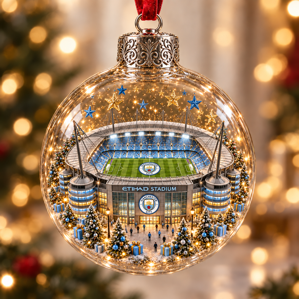Bring the Stadium Home — Light-Up Football Stadium Christmas Ornament