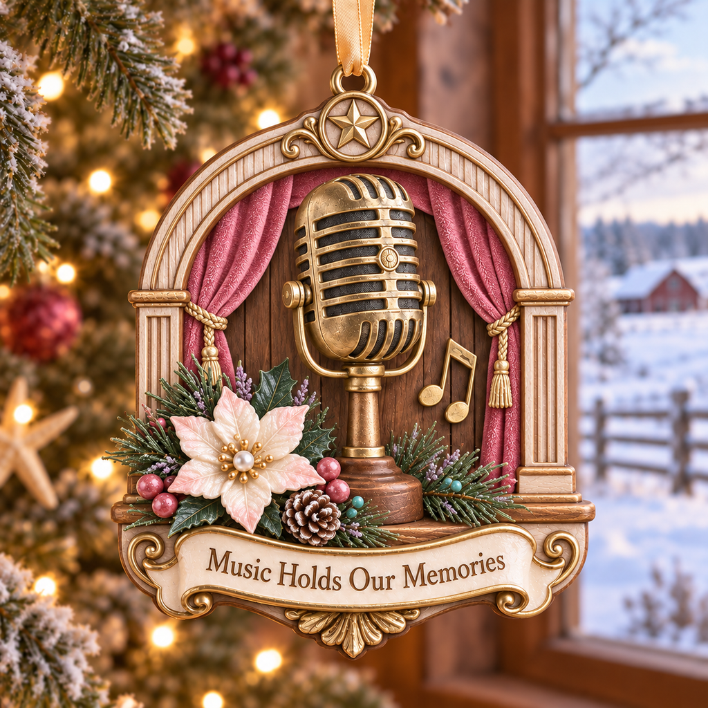 Country Music Queen Christmas Tribute Ornament