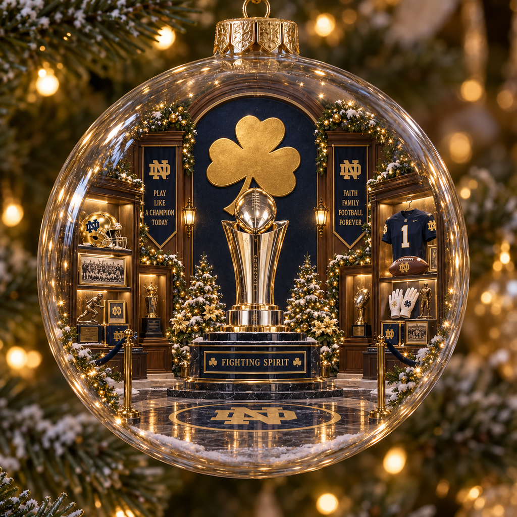 Play Like a Champion Today — Light-Up College Football Ornament
