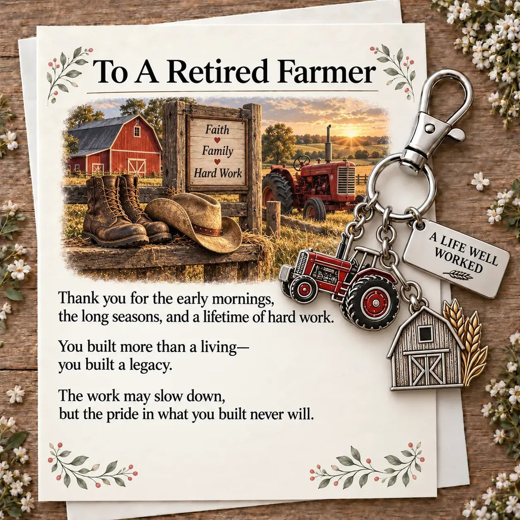You Make a Difference Retirement Gift Set – Keychain & Card