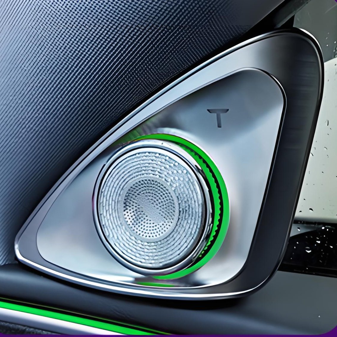 Sikunuo 4D Rotating LED Ambient Tweeter Speakers for Model Y Juniper / Model 3 Highland