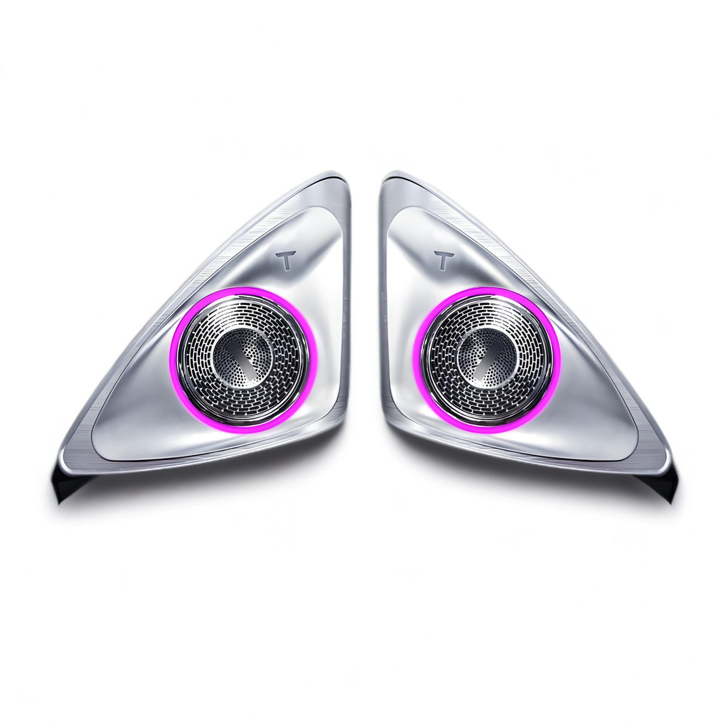 Sikunuo 4D Rotating LED Ambient Tweeter Speakers for Model Y Juniper / Model 3 Highland