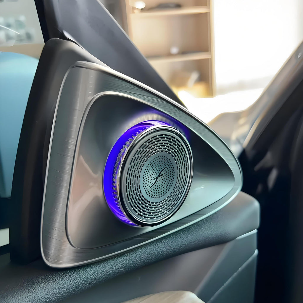 Sikunuo 4D Rotating LED Ambient Tweeter Speakers for Model Y Juniper / Model 3 Highland