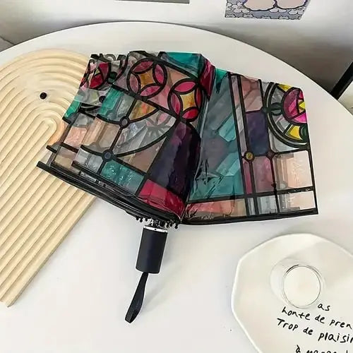 Sikunuo | Stained Glass Art Umbrella — Automatic Wind PRedection and Rain PRedection
