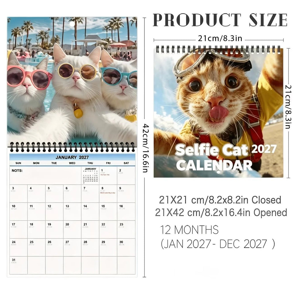 2027 Selfie Cat Calendar