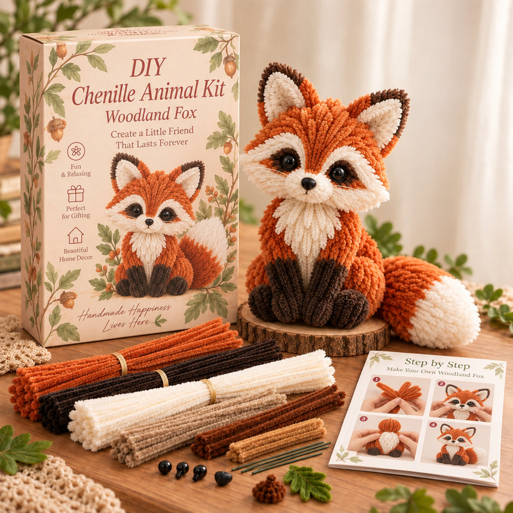 DIY Chenille Animal Kit – 8 Adorable Woodland Friends