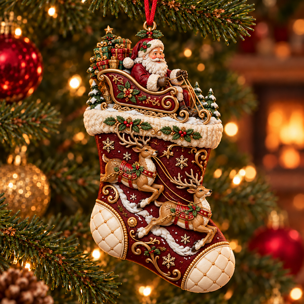 Christmas Storybook Stocking Ornaments