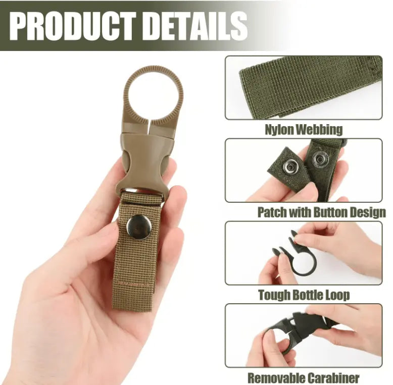 Sikunuo | 4-Pack Durable Nylon Outdoor Set for Hands-Free Water Bottle Holder
