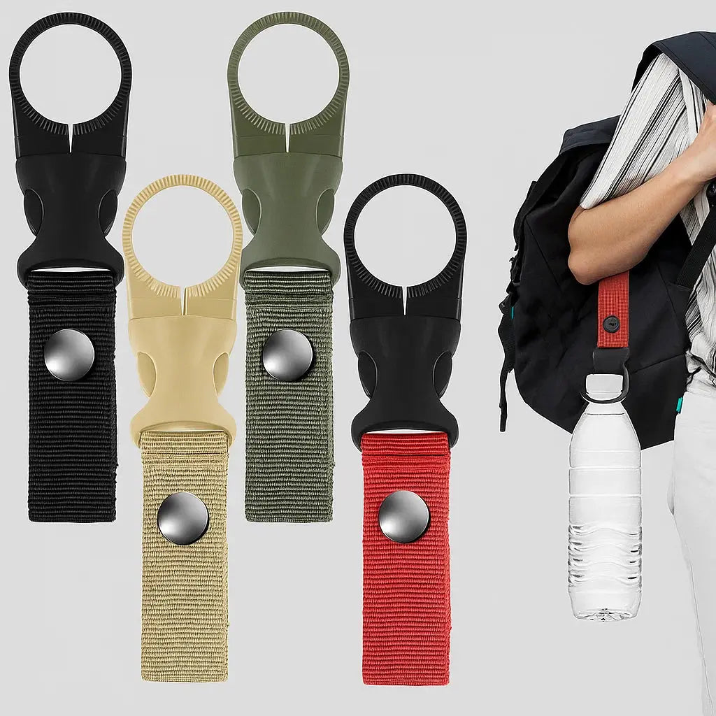 Sikunuo | 4-Pack Durable Nylon Outdoor Set for Hands-Free Water Bottle Holder