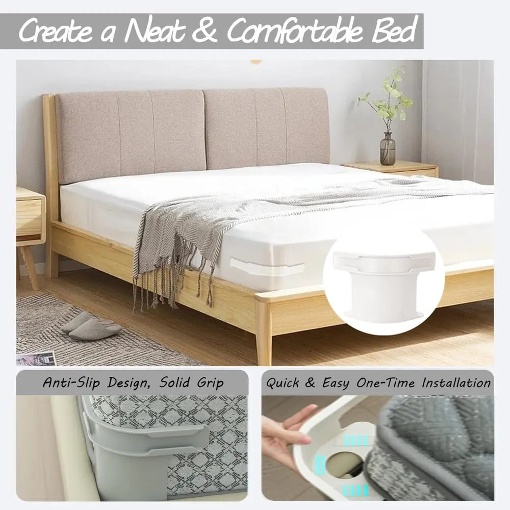Sikunuo | 4-piece bed sheet holder set – secure hold for all mattress sizes