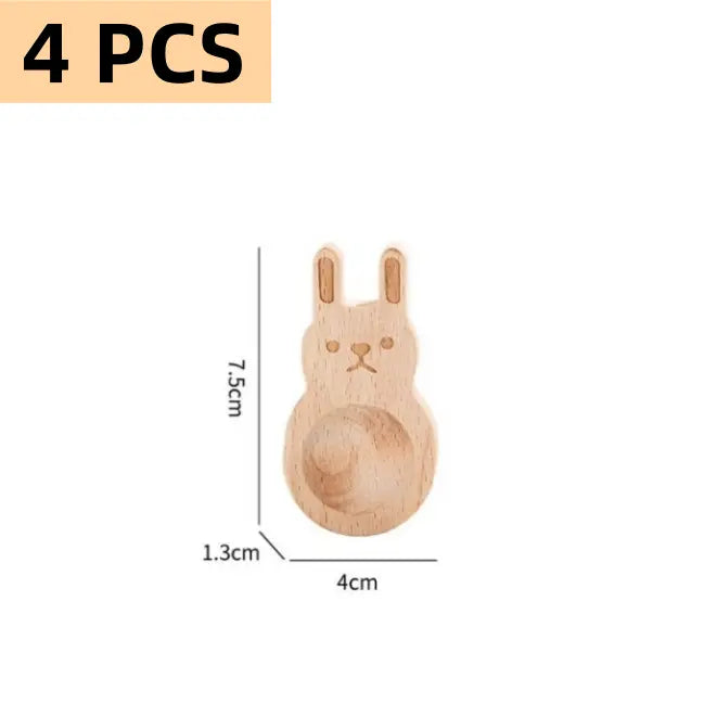 Sikunuo | 4-piece set wooden fragrance dispensers – cat & rabbit