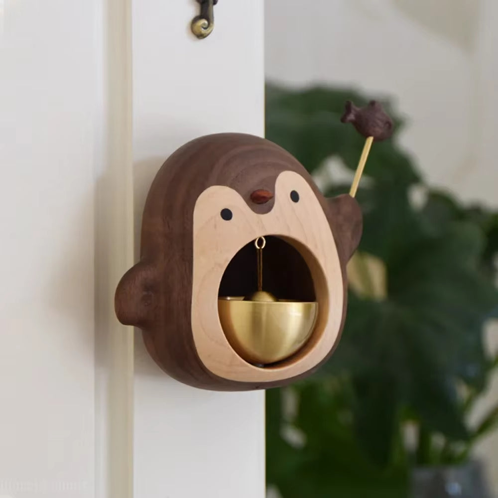 Sikunuo | Wooden Penguin Cute Doorbell