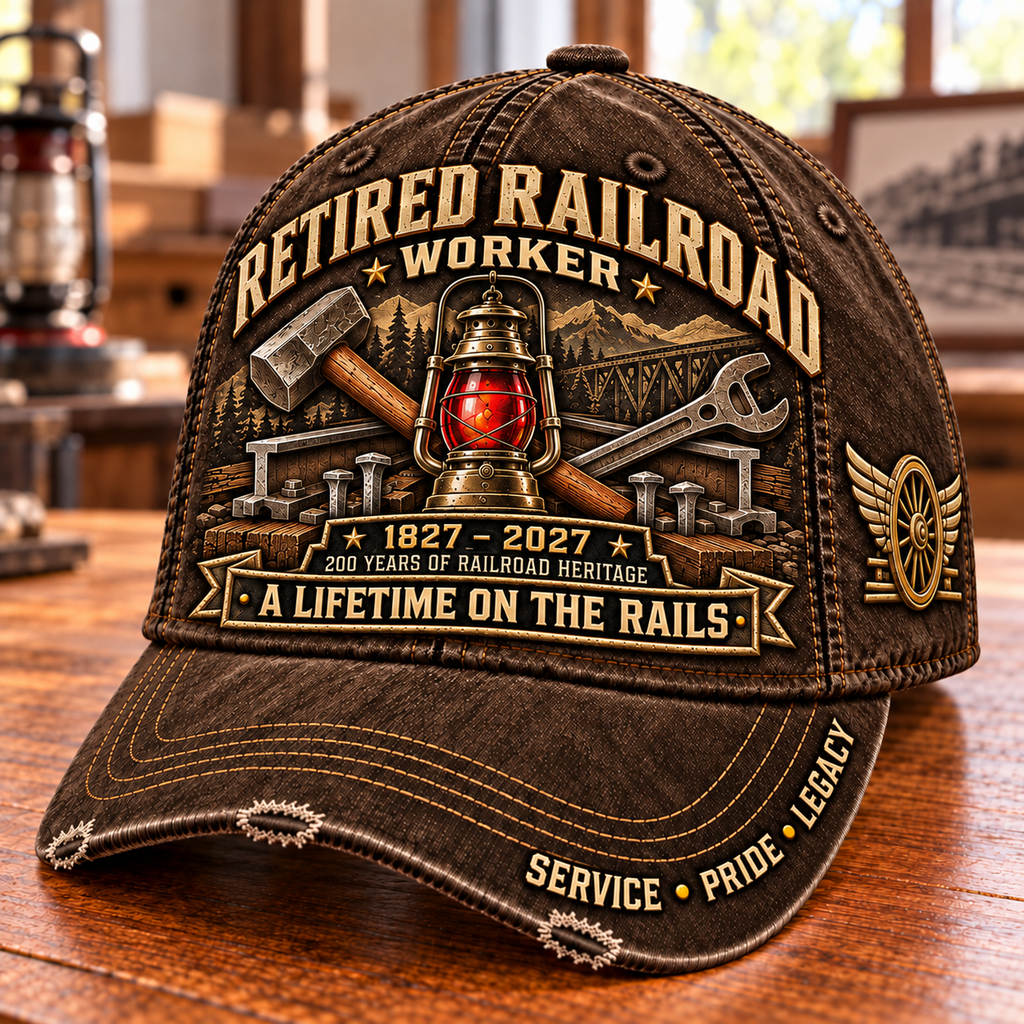 1827–2027 Retired Railroad Worker 200th Anniversary Heritage Cap