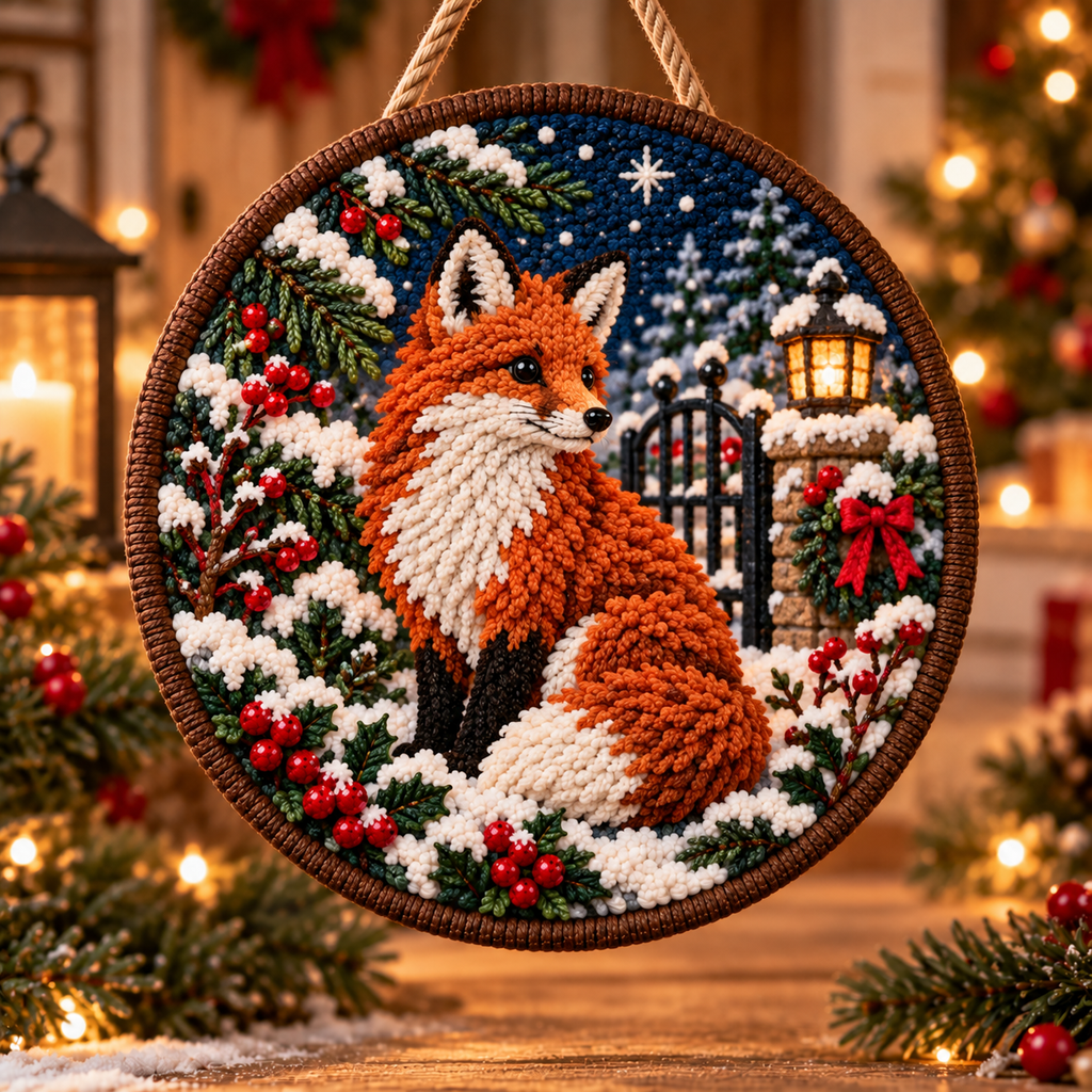 DIY Punch Needle Winter Woodland Hanging Decor Kit