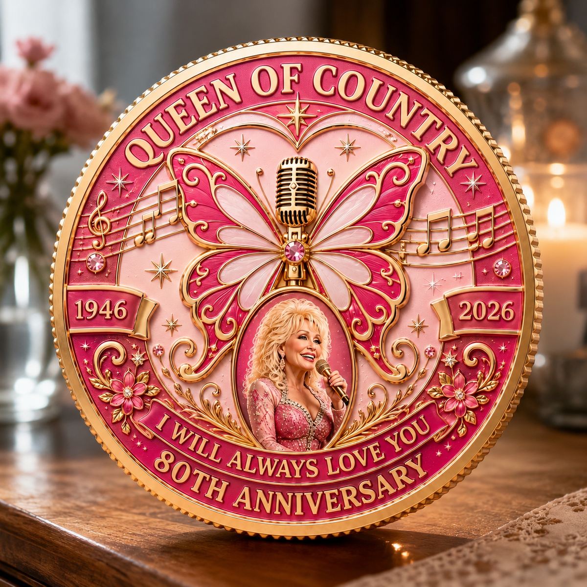 80th Anniversary I Will Always Love You Commemorative Coin